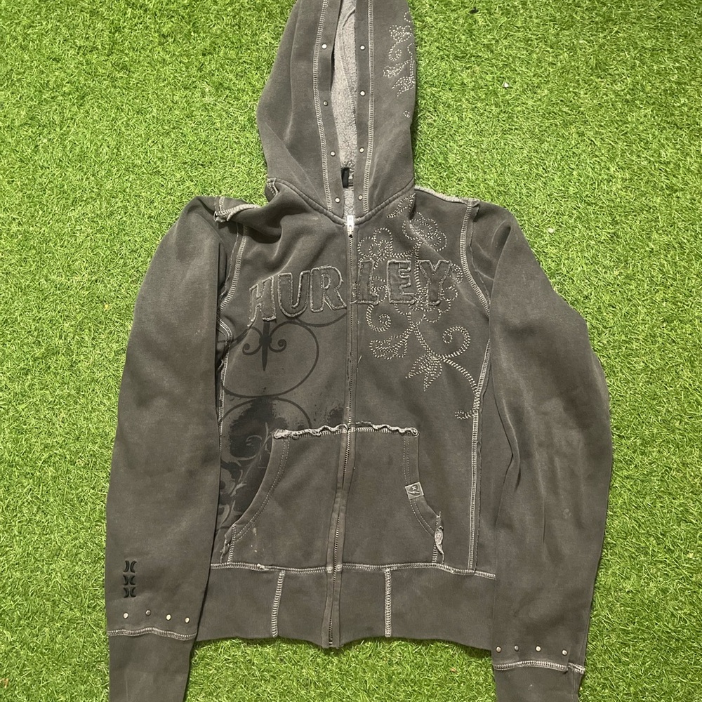 Hurley Charcoal Zip-Up Hoodie